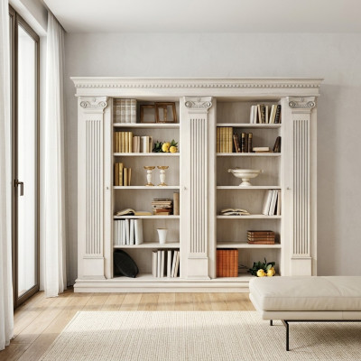 Living room cabinet bookshelf wood office cabinet shelf cabinets display case Italy