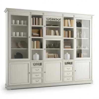 Office furniture, study bookshelf, wooden bookshelf with drawers design