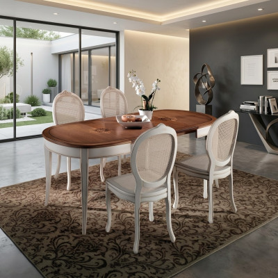 Dining table antique style solid wood Italian dining tables table wood tables furniture