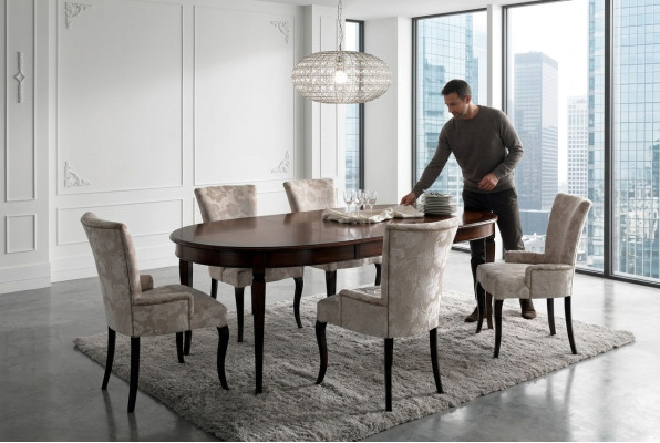 Dining Table Set Dining Room Furniture Ensemble Group Table + 6 Chair Set 7pc.