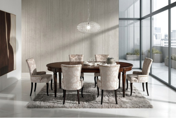 Dining Table Set Dining Room Furniture Ensemble Group Table + 6 Chair Set 7pc.