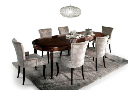 Dining Table Set Dining Room Furniture Ensemble Group Table + 6 Chair Set 7pc.