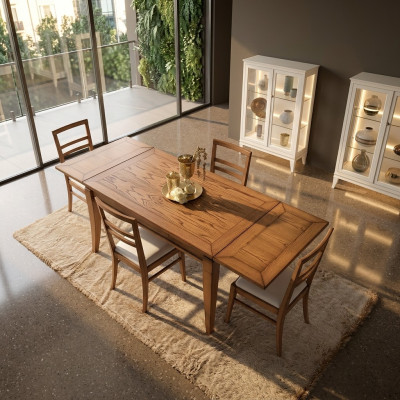 Solid Wood Dining Table Design Modern Dining Room Sliding Table New