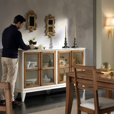 Display cabinet sideboard retro style living room cupboard chest of drawers collection display cabinets new