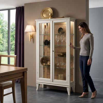 Retro style glass dining room cabinet glass table cabinet display cabinet living room display cabinets
