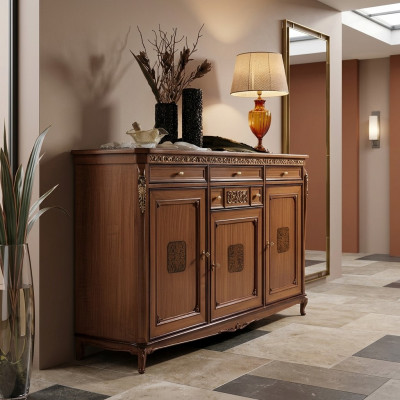 Cabinet Sideboard Brown Solid Wood Furniture Cupboards Sideboards