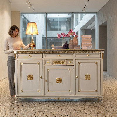 Sideboard white sideboard dresser drawers wood with gold sideboard sideboard new