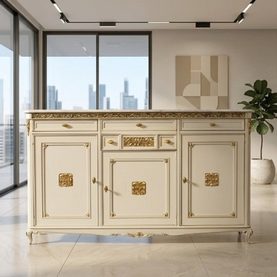 Sideboard white sideboard dresser drawers wood with gold sideboard sideboard new