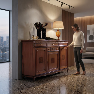 Dresser living room dresser drawers wood sideboard cabinet cabinets solid