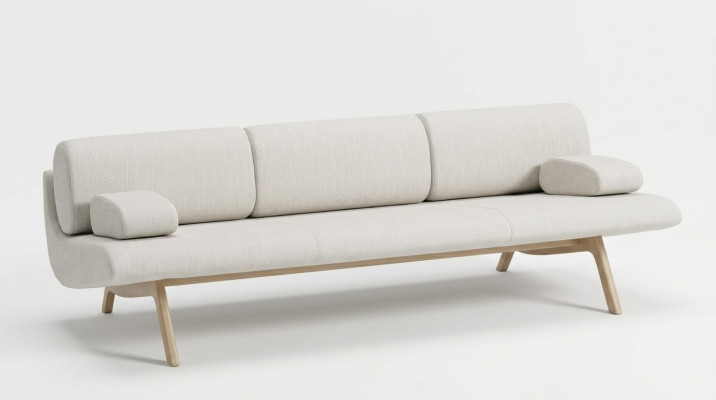Designer sofa 3-seater couch upholstered sofas designer sofa new seat three-seater wood