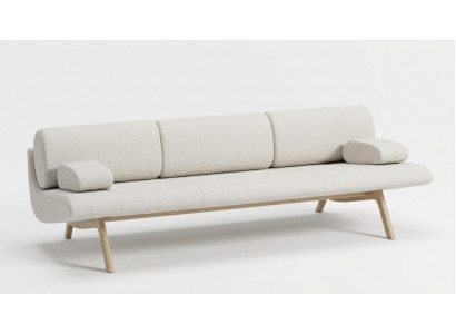 Designer sofa 3-seater couch upholstered sofas designer sofa new seat three-seater wood