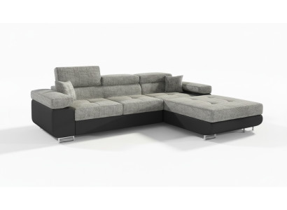 Corner sofa L-shaped living area designer sofa couch upholstery fabric seat ensemble