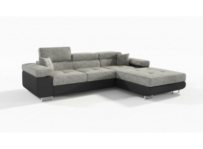 Corner sofa L-shaped living area designer sofa couch upholstery fabric seat ensemble
