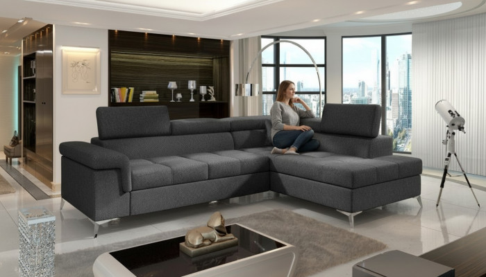 Sectional sofa L-shape sofa couch design upholstery sleeper sofa fabric bed function fabric