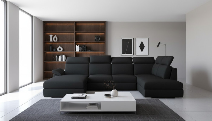 Corner sofa fabric corner suite U-shaped sofa couch design couch upholstery textile modern