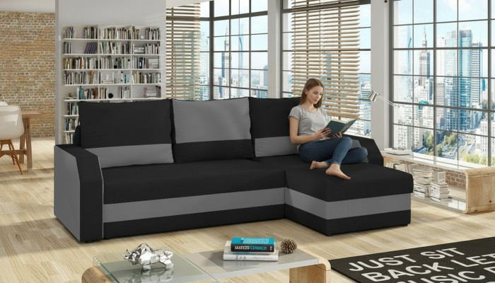 Fabric L-shaped couch landscape corner sofa set modern design sofas couches