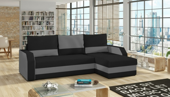 Fabric L-shaped couch landscape corner sofa set modern design sofas couches
