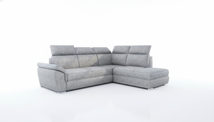 Fabric sectional L-shaped sofa couch design upholstery modern textile bed function new