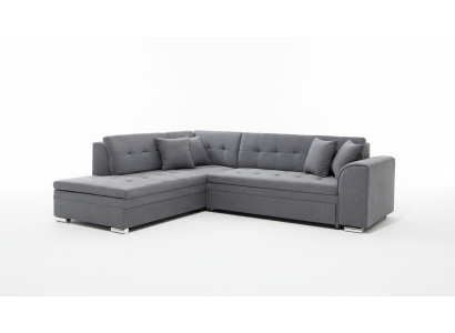 L-shaped designer living area sofa couch upholstered seating set textile