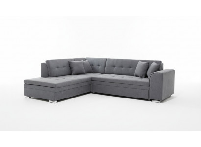 L-shaped designer living area sofa couch upholstered seating set textile