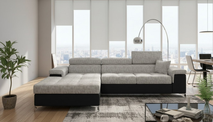 L-shape couch living area corner sofa suite modern design sofa fabric textile new