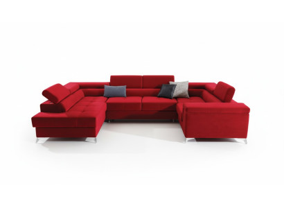 U-shaped sectional sofa couch design upholstered sofa bed function living landscape