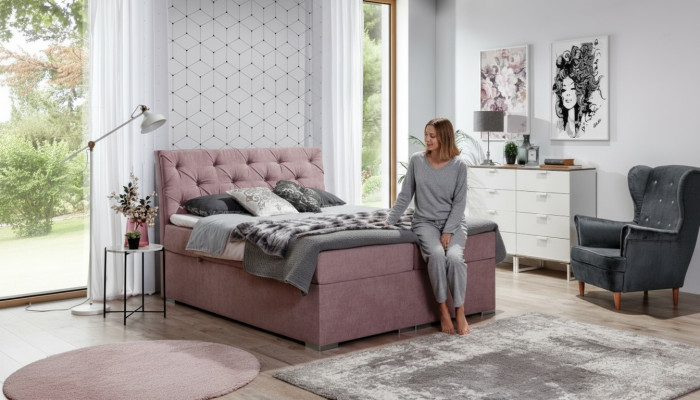 Bed box Chesterfield bed upholstered bed double bed big XXL designer bed new