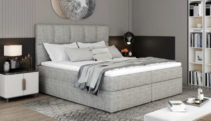 Designer upholstered bed, bed, beds, double bed, marital bed, designer bed, box spring.