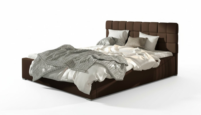 Designer bed, bedroom beds, textile, hotel luxury upholstery 200x200cm