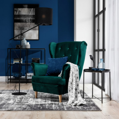 Lounge ear chair club designer furniture TV sofa chair velvet upholstery seat new