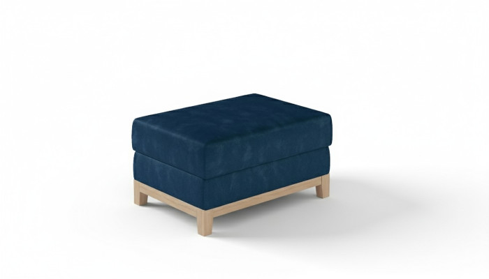 Design upholstered stool footstool ottoman seat chaise padded pouf blue