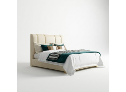 Luxury bed bedroom Italian leather double beds metal design