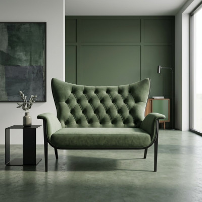 Chesterfield Sofa 2-Seater Upholstered Designer Couches Suite Sofas Two-Seater