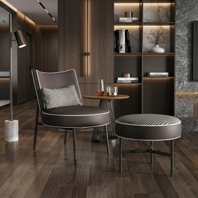Armchair + Ottoman Club Chair Lounge Chair Cocktail Chair Relax Chair Recliner