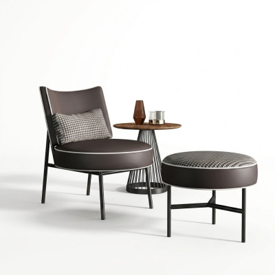 Armchair + Ottoman Club Chair Lounge Chair Cocktail Chair Relax Chair Recliner