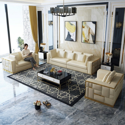Couch Living Landscape Suite Design Modern Sofa Set 3+2+1 Sofas