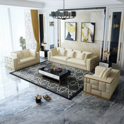 Couch Living Landscape Suite Design Modern Sofa Set 3+2+1 Sofas