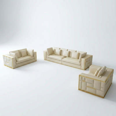 Couch Living Landscape Suite Design Modern Sofa Set 3+2+1 Sofas