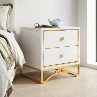 Table nightstand sofa table side table bedside table with drawer white