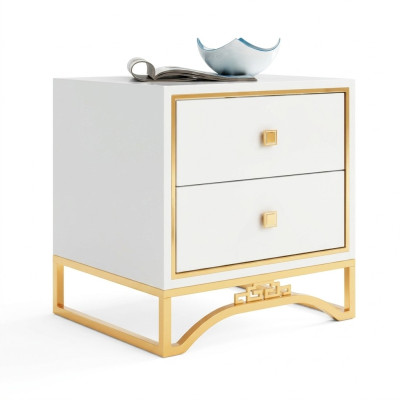 Table nightstand sofa table side table bedside table with drawer white