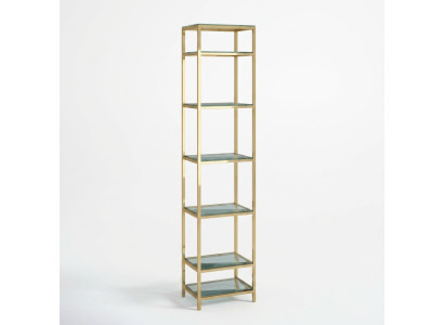 Regal Glass Metal Shelf modern design partition wall glass shelves