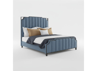 Luxury bedroom double bed 150/180x200cm leather metal new hotel