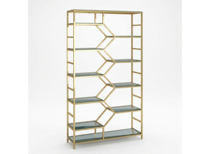 Metal shelf partition designer luxury shelves gold cabinet 3-piece set