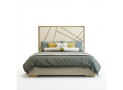 Designer double bed hotel decor luxury bedroom 180/200x200cm leather