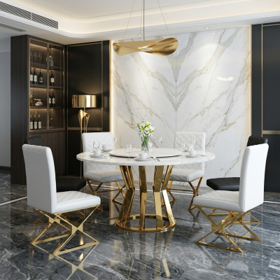 Round dining table 130cm metal round conference decor modern tables
