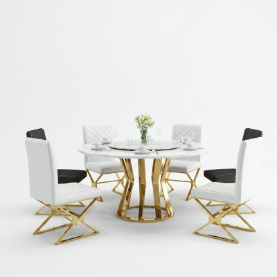 Round dining table 130cm metal round conference decor modern tables