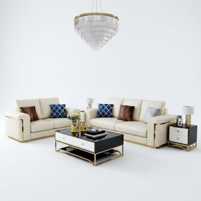 Design Sofa Italian Couch Upholstery Seat Suite 3+2+1 Leather Luxury
