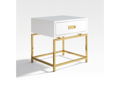 Bedside table, nightstand, dresser, decor, side table, console, high-gloss gold