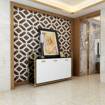 Design dresser cabinet luxury stainless steel dressers cabinet decorative shelf