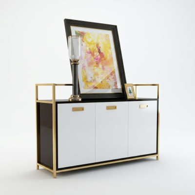 Design dresser cabinet luxury stainless steel dressers cabinet decorative shelf
